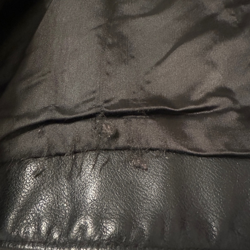 Open Road for Wilson Vintage Black Leather Fringe Jacket - Picture 11 of 14